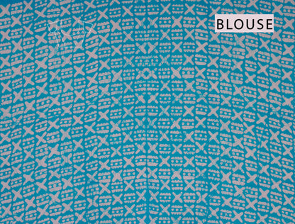 Light Blue Jaipur Cotton Little Sparrows Saree