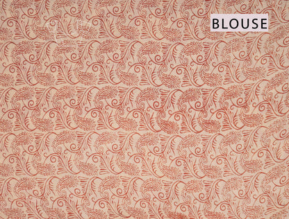 Maroon Kalamkari Pure Cotton Floral Print Peacock Pallu Saree