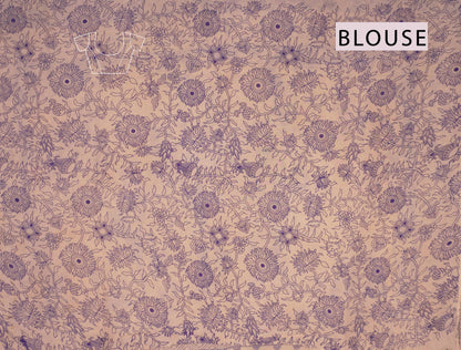 Violet Kalamkari Pure Cotton Warli Style Print  Saree