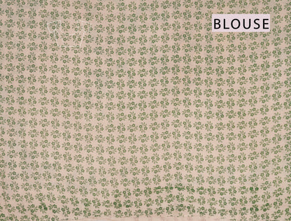 Green Kalamkari Pure Cotton Floral Print Peacock Pallu Saree