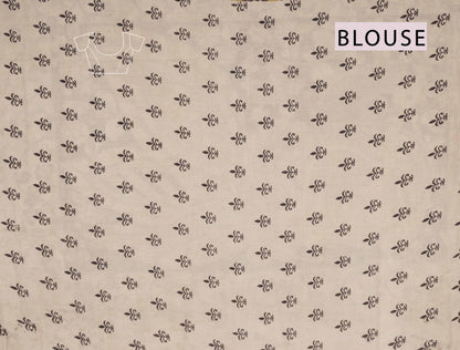 Dark Brown Kalamkari Pure Cotton Sunshine Fields Peacock Pallu Saree