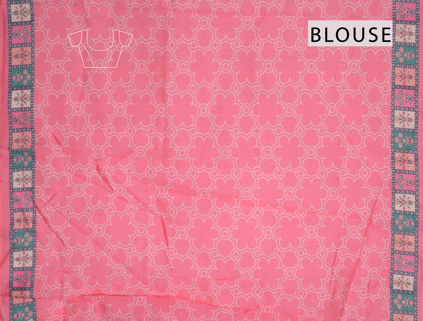 Light Violet Semi Chanderi Cotton Festive Vibe Pallu Saree