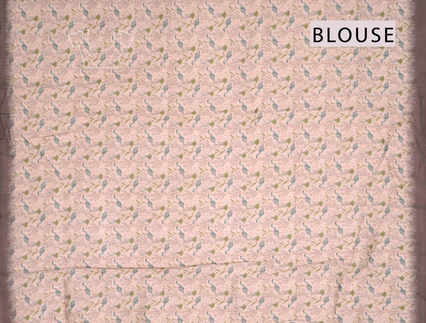 Dark Grey Green Semi Chanderi Cotton Crane Lane Saree