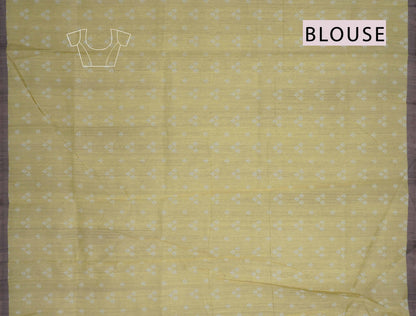 Grey  Semi Chanderi Cotton Taj Domes Print Saree