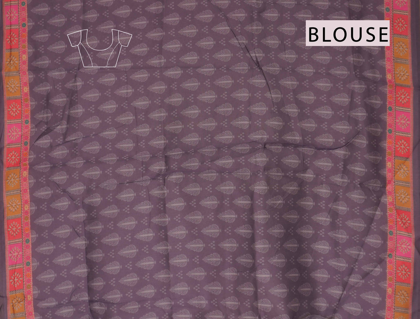 Light Pink Semi Chanderi Cotton Rangeela Print Saree