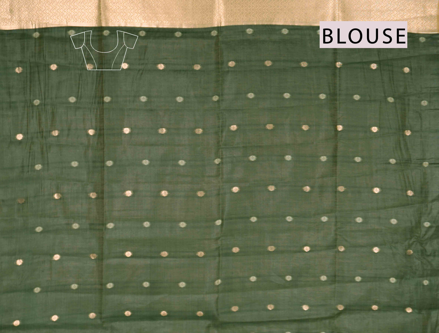 Green Soft Bengal Cotton Bird Trails Saree