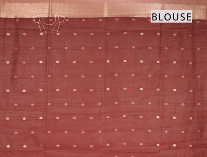 Light Pink Soft Bengal Cotton Bird Trail Pallu Zari Border Saree