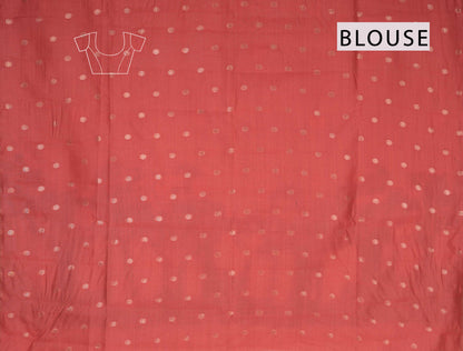 Light Pink Soft Bengal Cotton Tulip Garden Saree