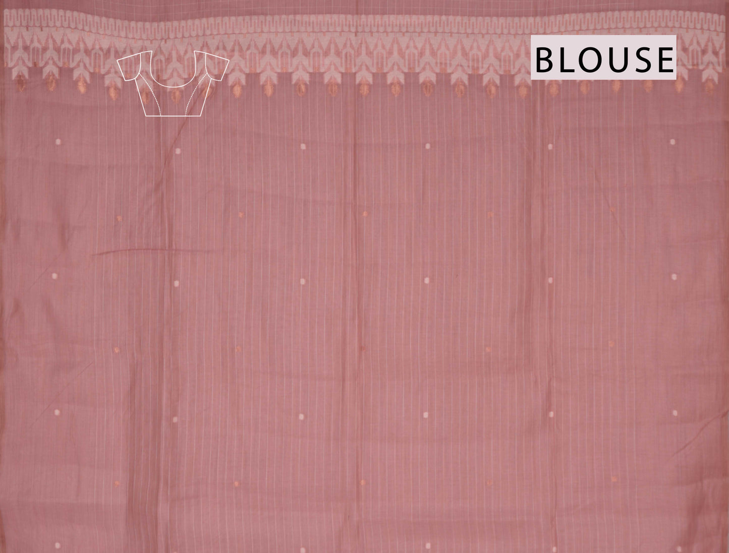 Light Pink Soft Bengal Cotton Mini Checks Jamdani Style Pallu Saree