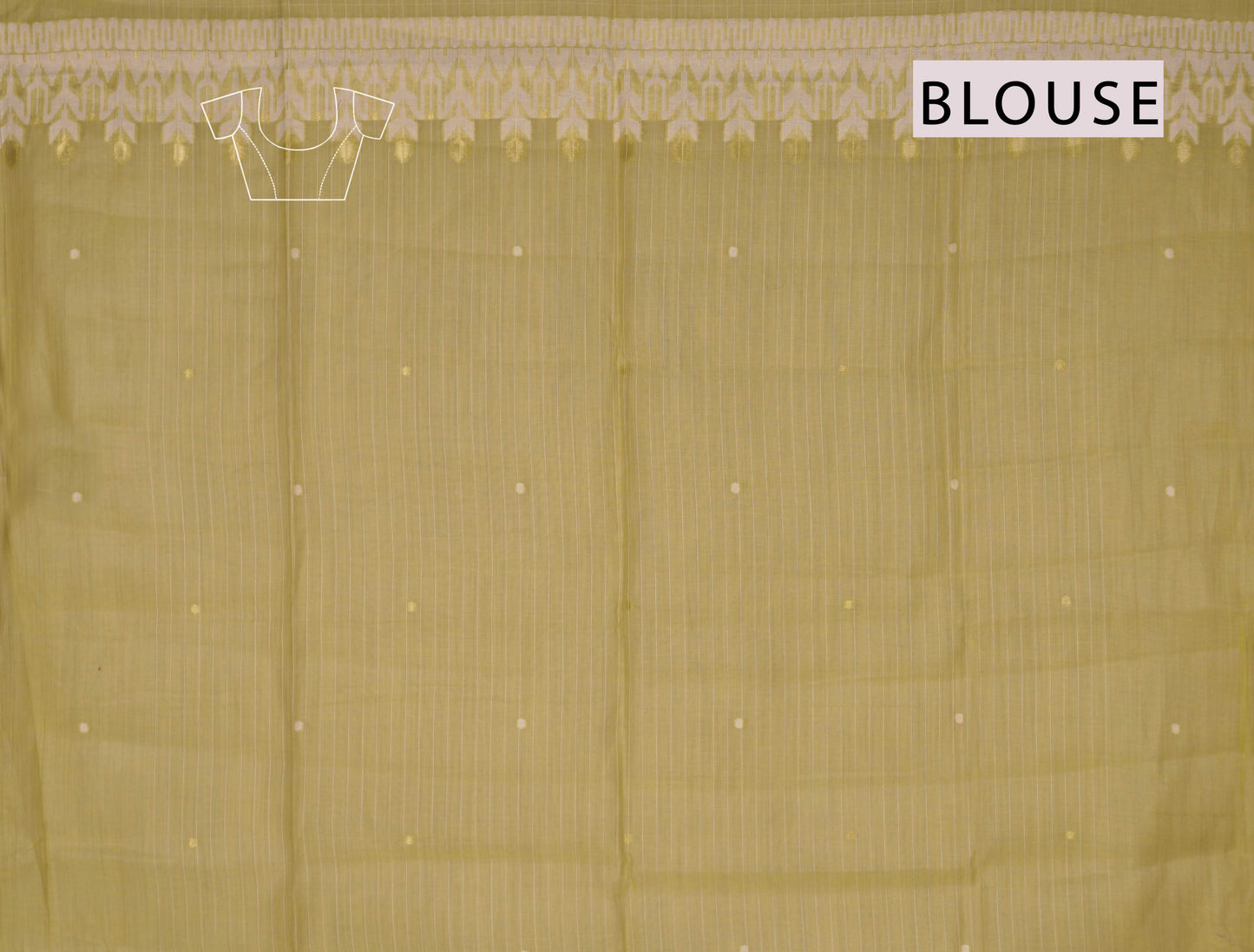 Light Green Soft Bengal Cotton Mini Checks Jamdani Style Pallu Saree