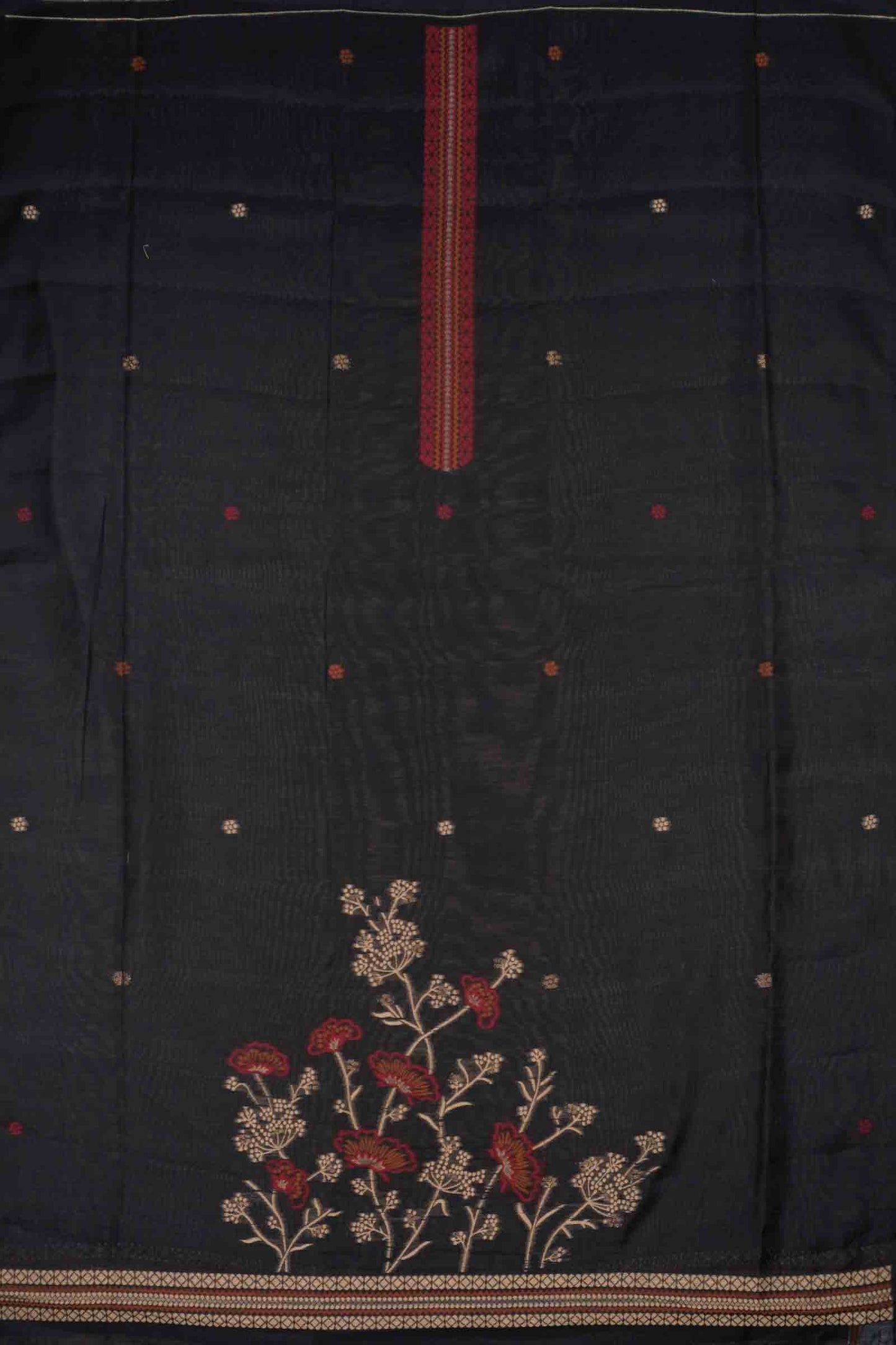 Black  Pure Cotton Chudithar Material Bloom Edit Suit