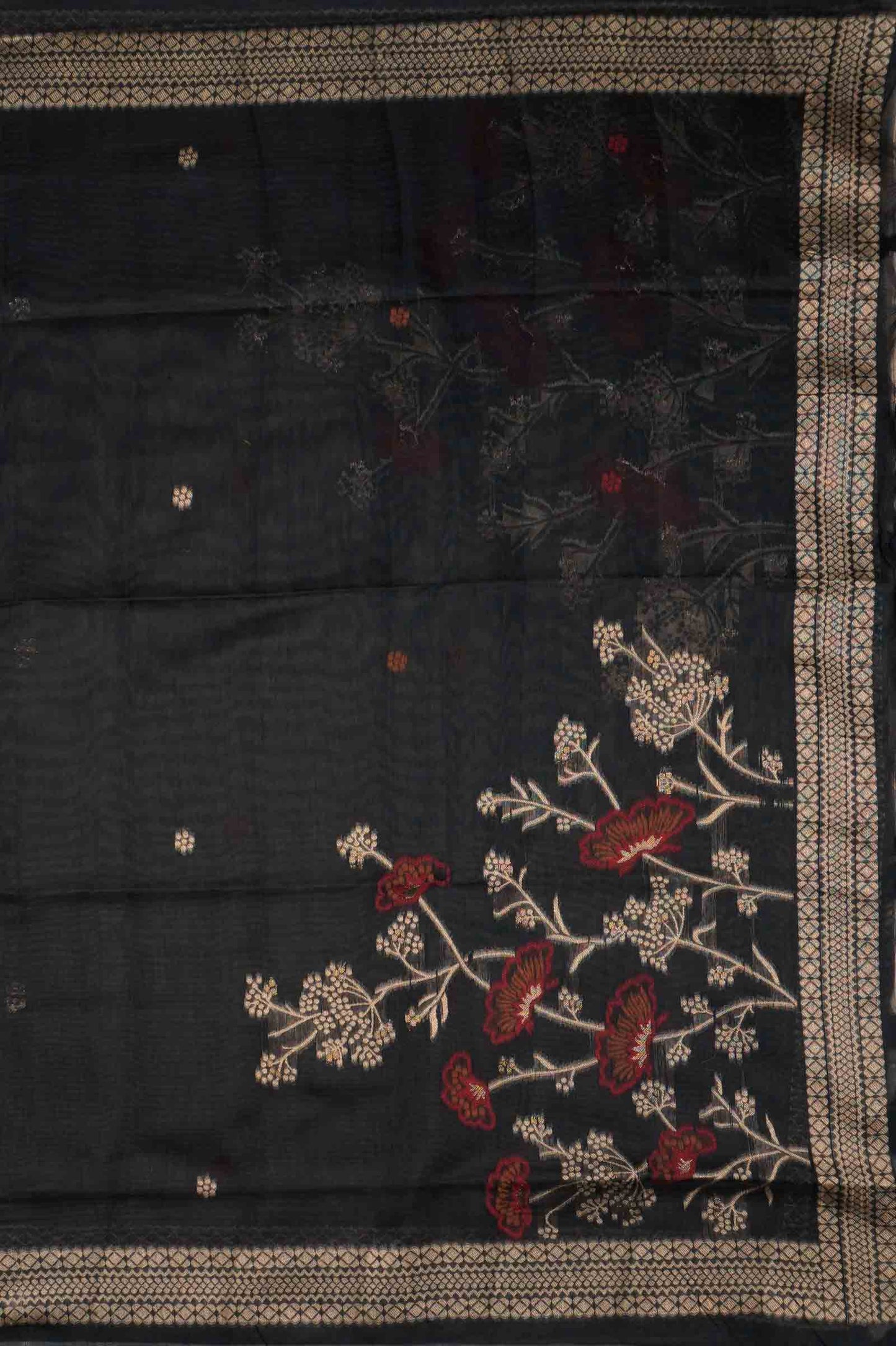 Black  Pure Cotton Chudithar Material Bloom Edit Suit