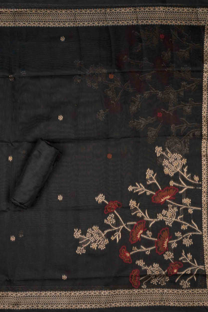 Black  Pure Cotton Chudithar Material Bloom Edit Suit