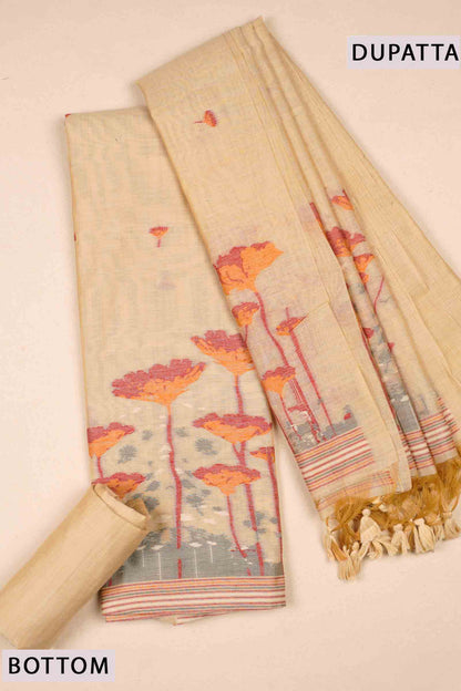 Sandal Pure Cotton Chudithar Material Gardens By the Bay Suit