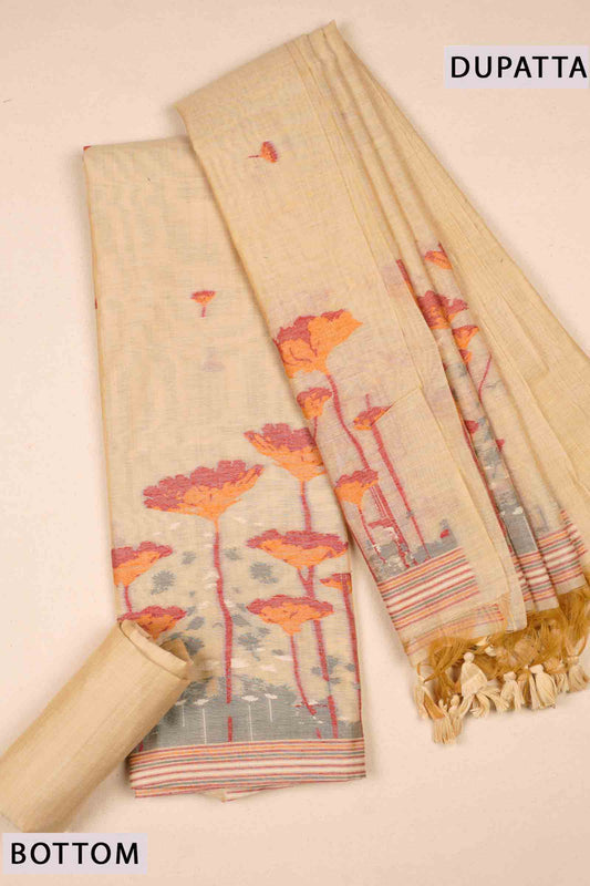 Sandal Pure Cotton Chudithar Material Gardens By the Bay Suit