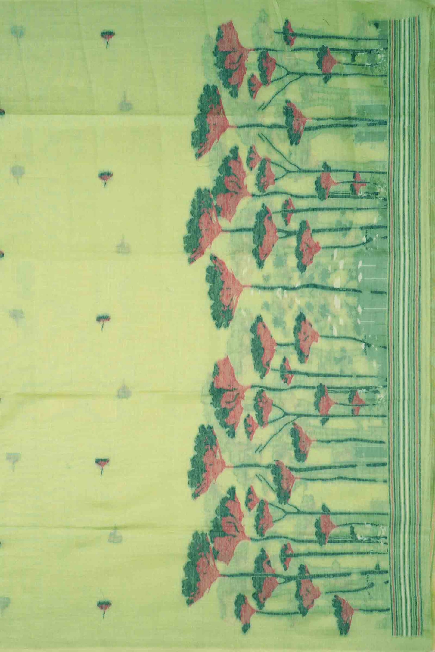 Light Green Pure Cotton Chudithar Material Gardens By the Bay Suit