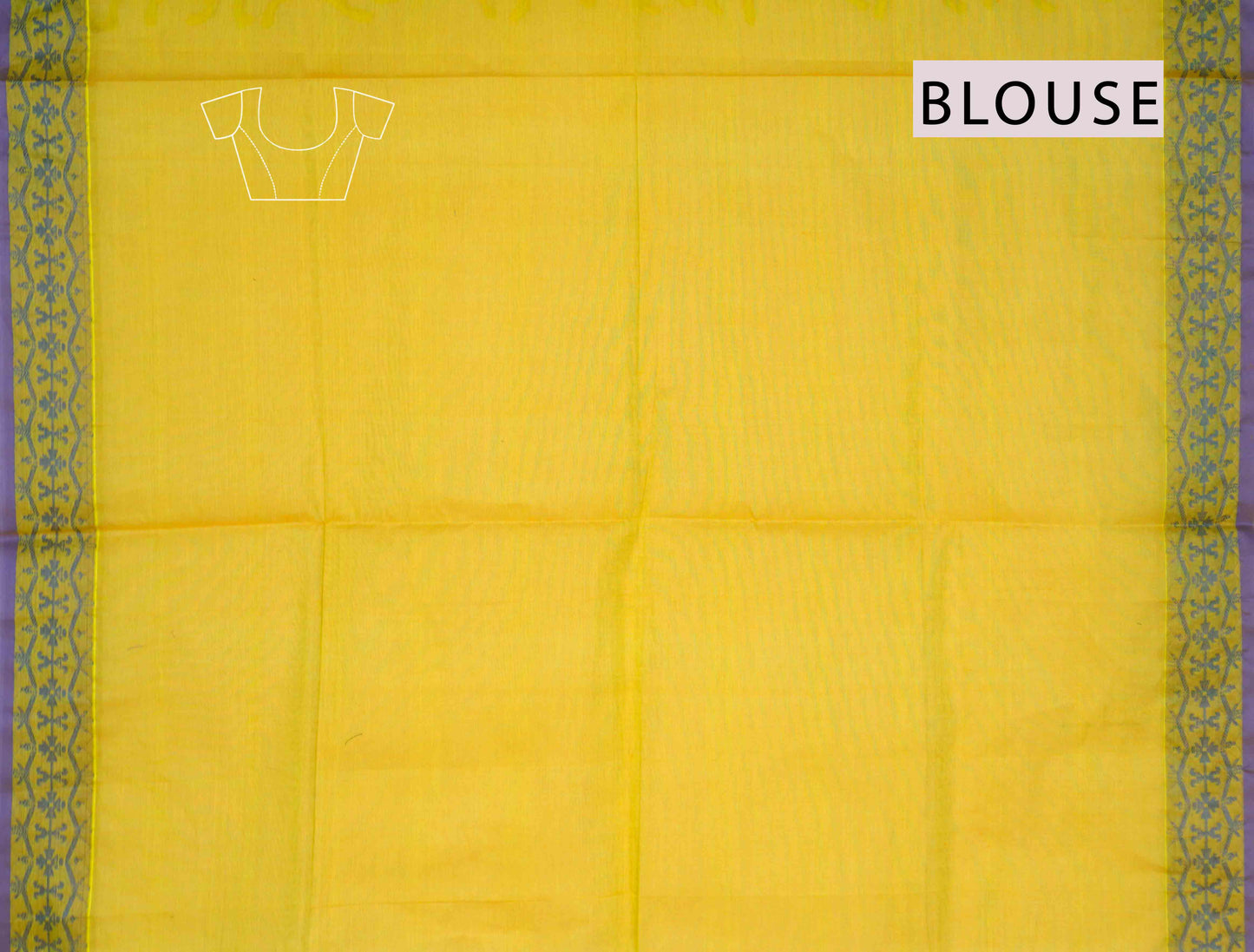 Yellow Green Pure South Cotton Fancy Paisley Pallu Saree