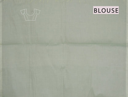 Light Green Pure South Cotton Peacock and Chakra Saree