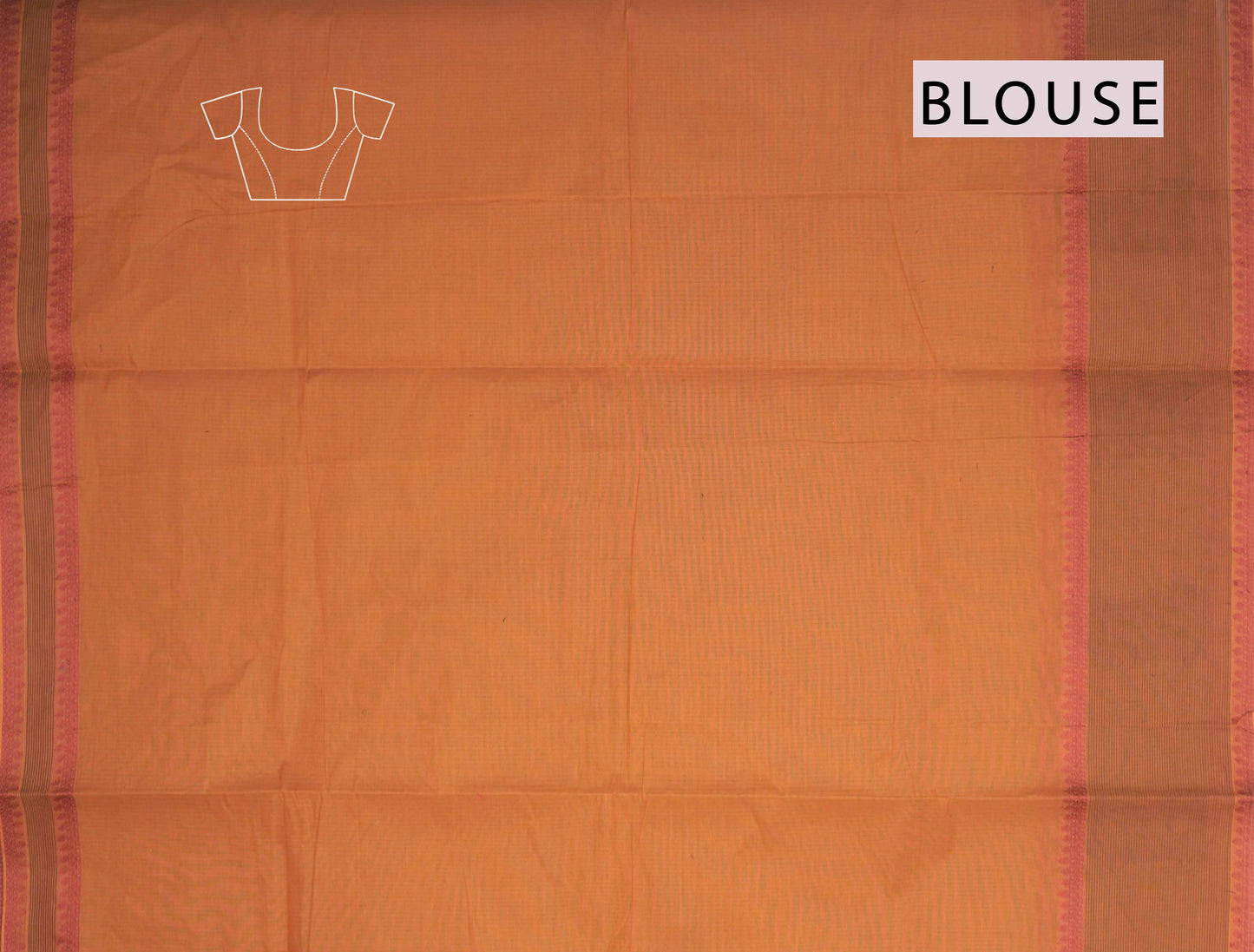 Brown Pure South Cotton Lines Paisley Butta Saree