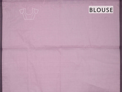 Light Lavender Pure South Cotton Lil Birds Butta Saree