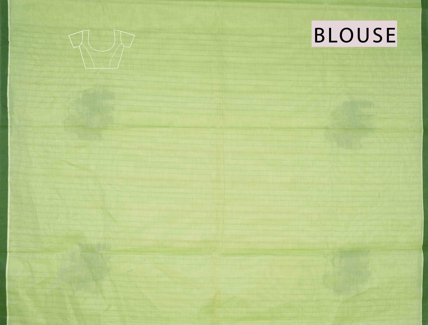 Light Green Pure South Cotton Lil Birds Butta Saree