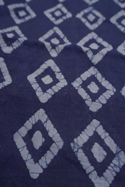 Blue Pure Sungudi Cotton Ratna Maala Fancy Zari Border Saree