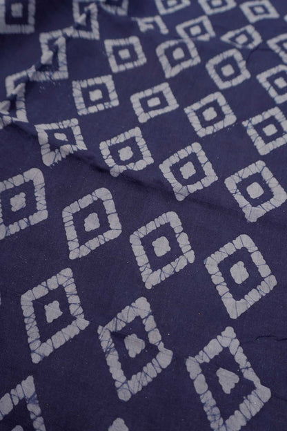 Blue Pure Sungudi Cotton Ratna Maala Mango Zari Border Saree