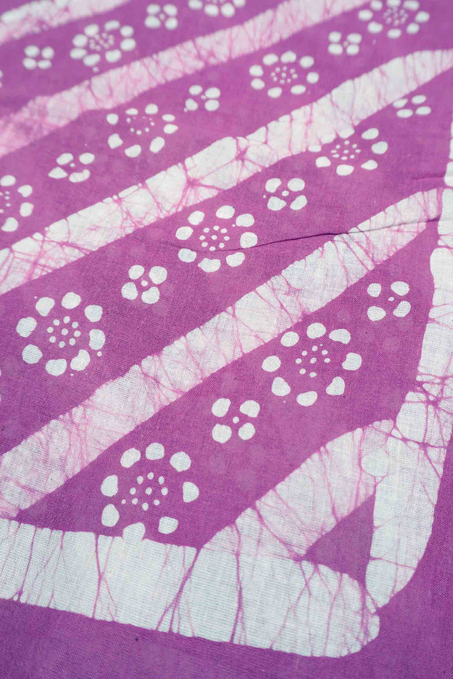 Light Violet Pure Sungudi Cotton Leheriya Stripes Print Zari Mango Border Saree