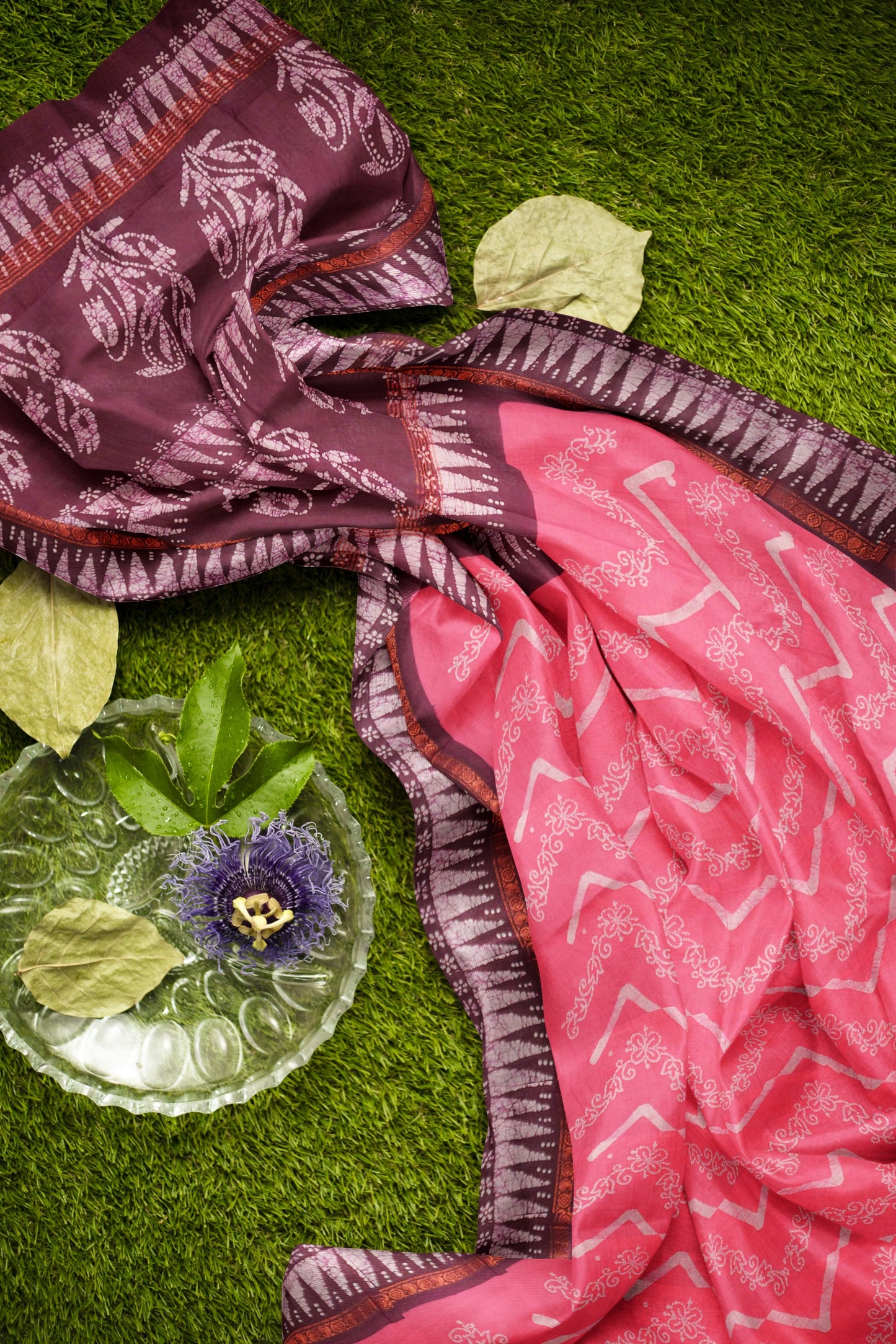 Pink Pure Sungudi Cotton Chevron Stripes Zari Mango Round Border Saree