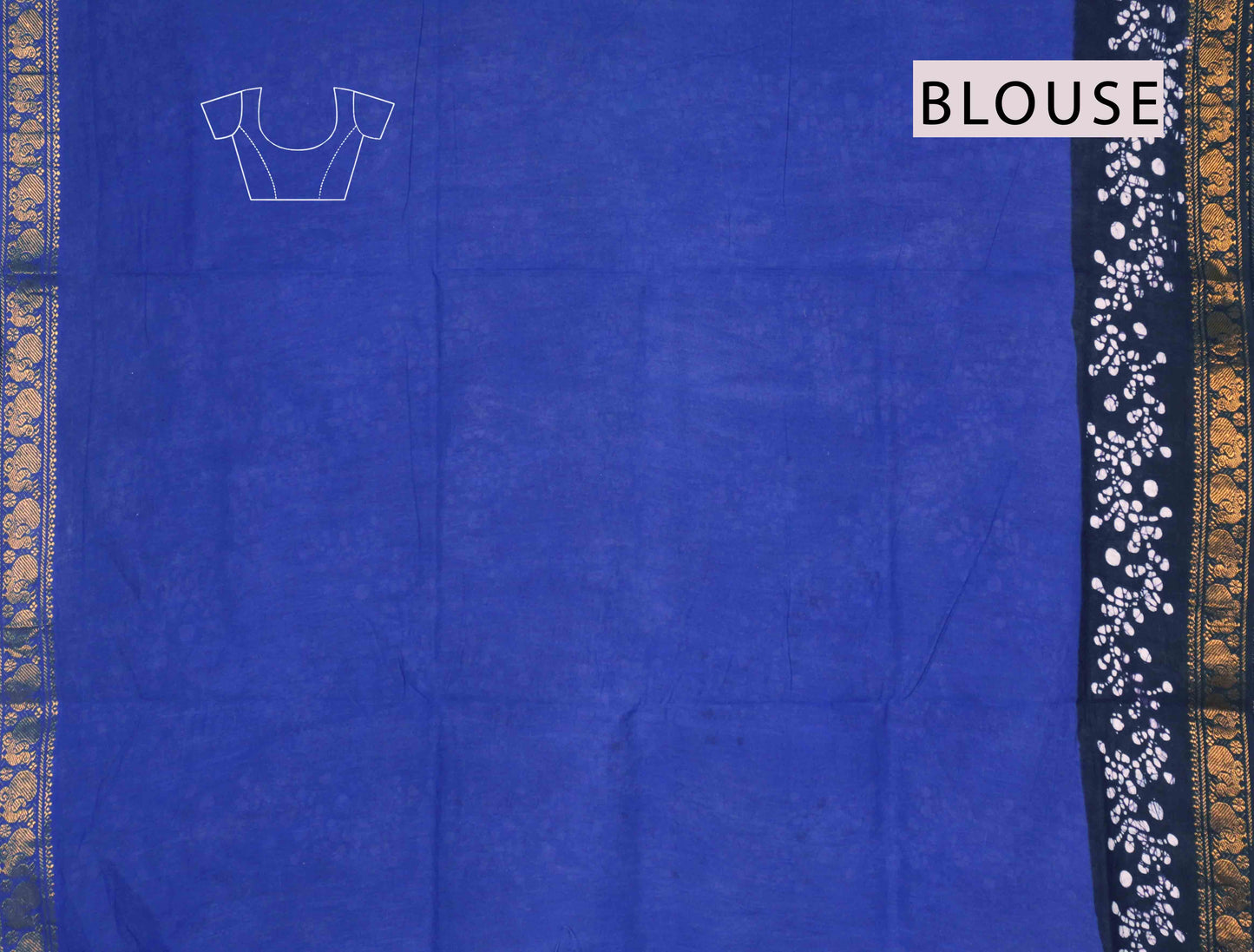 Blue Pure Sungudi Cotton Fancy Leheriya Style Line Print Peacock Zari  Border Saree