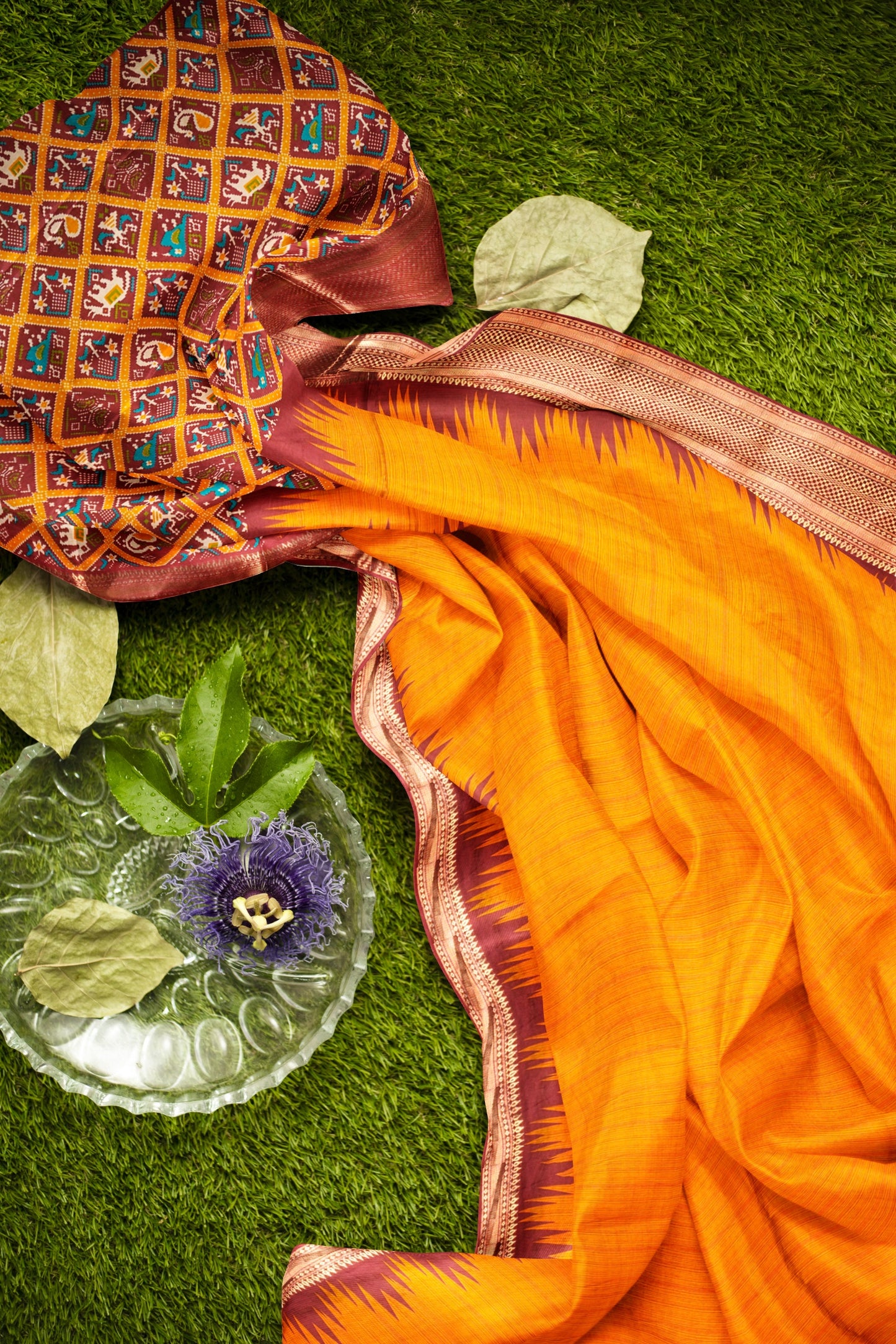 Yellow Semi Dola Zari Border Fancy Pallu Blouse Saree