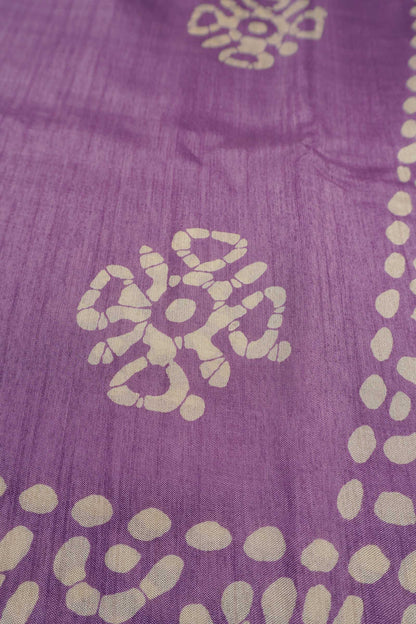Violet Semi Dola Zari Border Saree