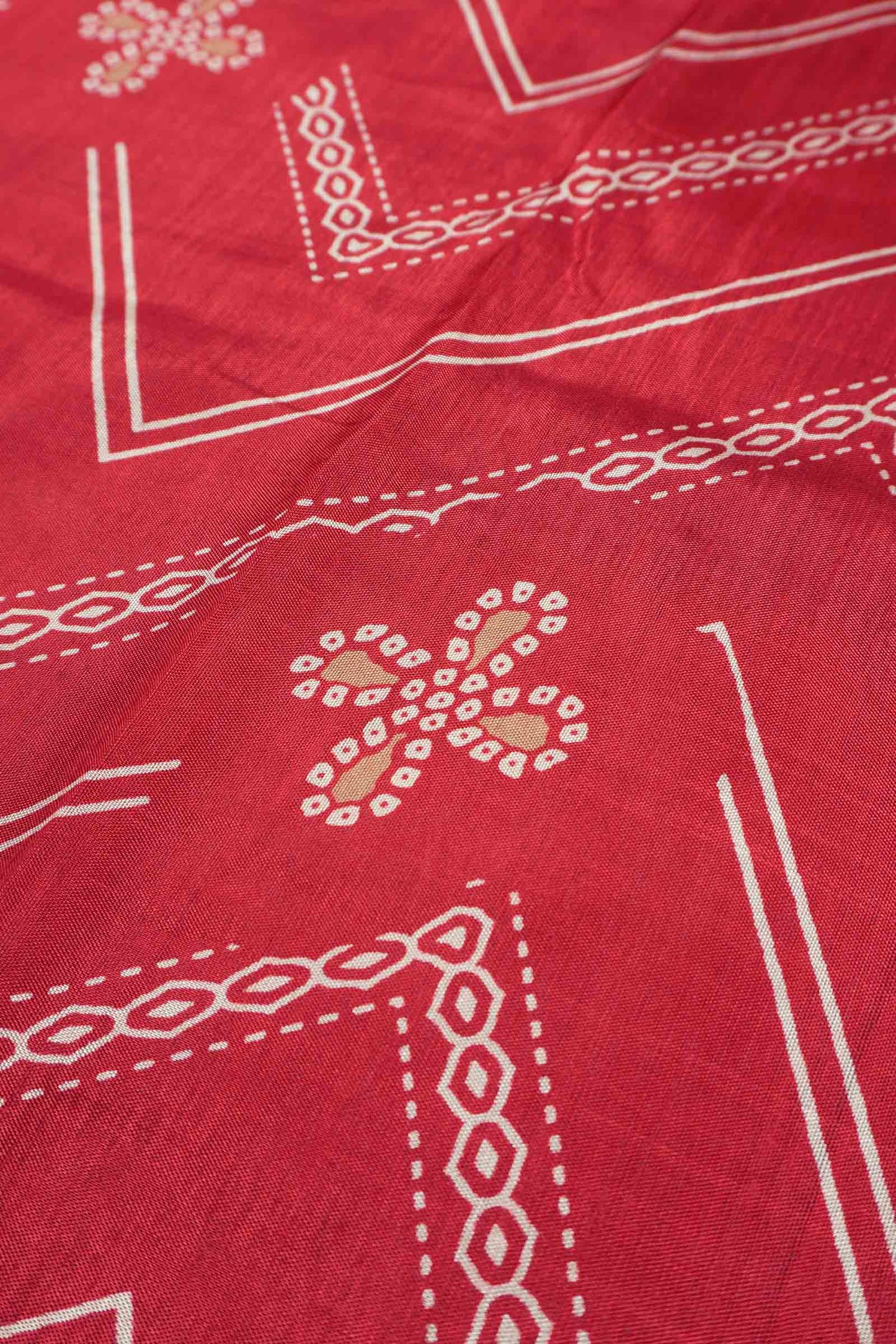 Maroon Semi Dola Fancy Stripes Print Zari Border Saree