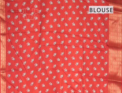 Dark Grey Semi Dola Maroon Zari Border Saree