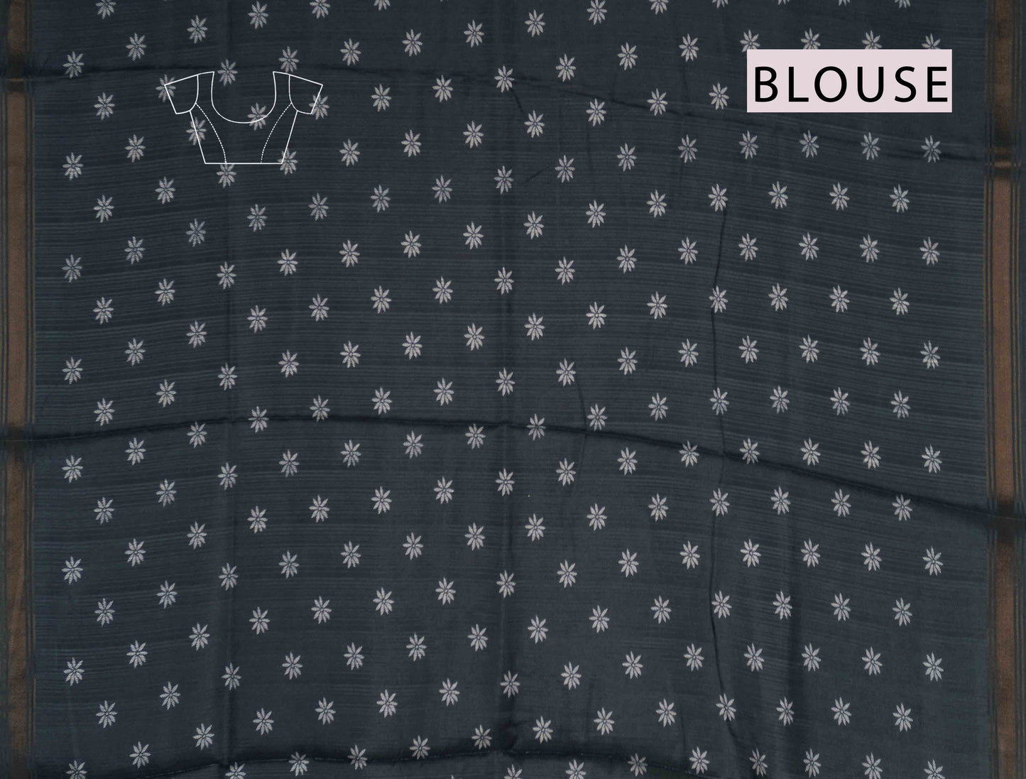 Green Printed Cotton Copper Leaves Saree