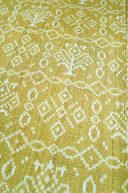 Green Printed Rangoli Print Floral Border Saree