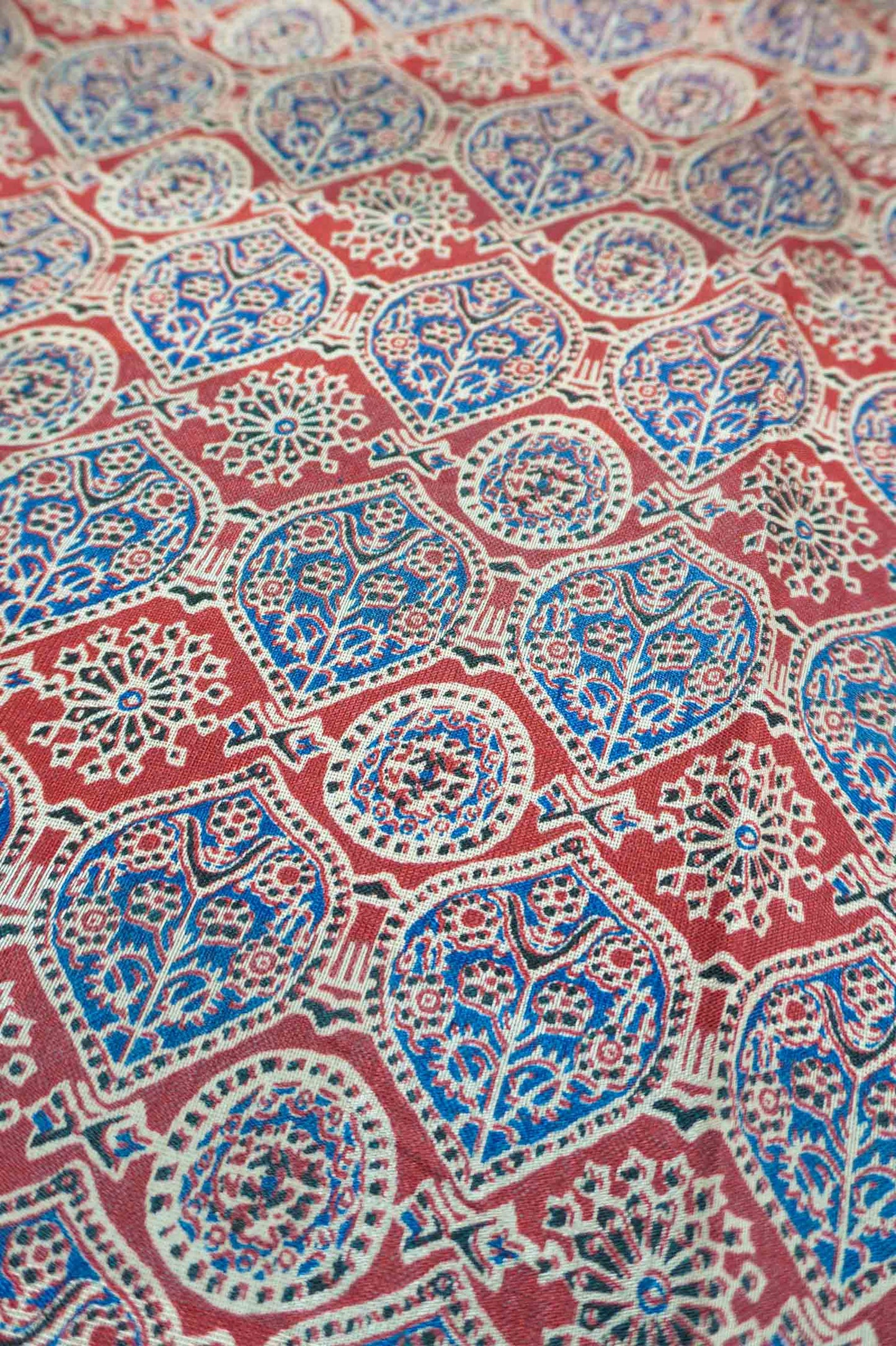 Maroon Printed Cotton Floral Zari Border Saree