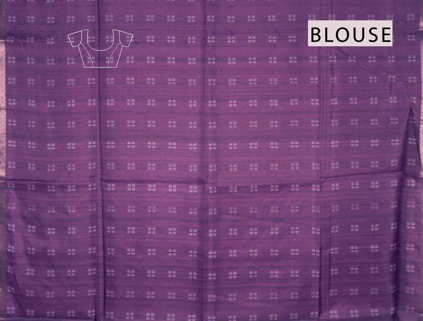 Violet Semi Tussar Blooming Magic Prints Jamdani Inspired Border Saree