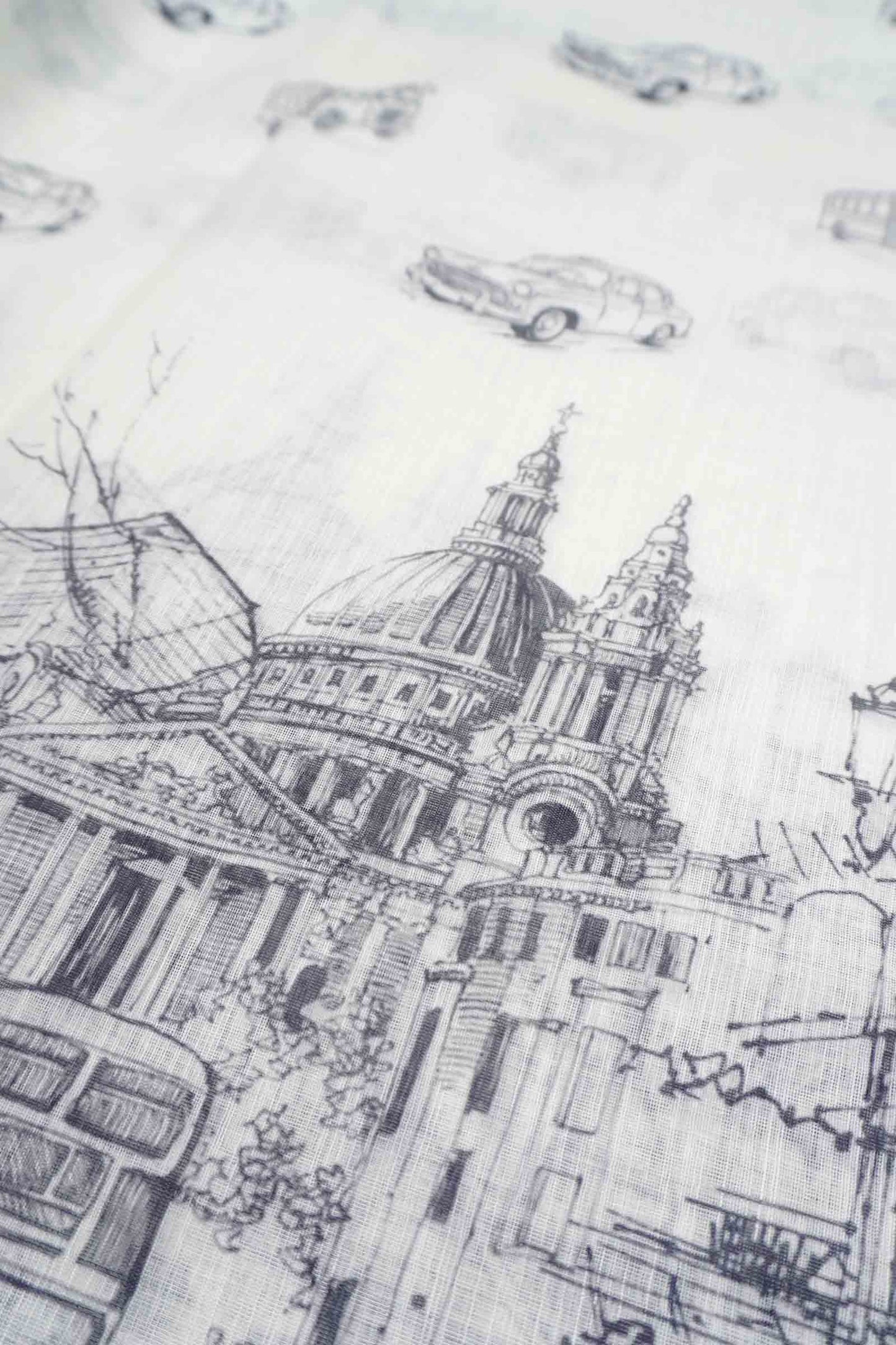 Black And White River Walk Print Saree