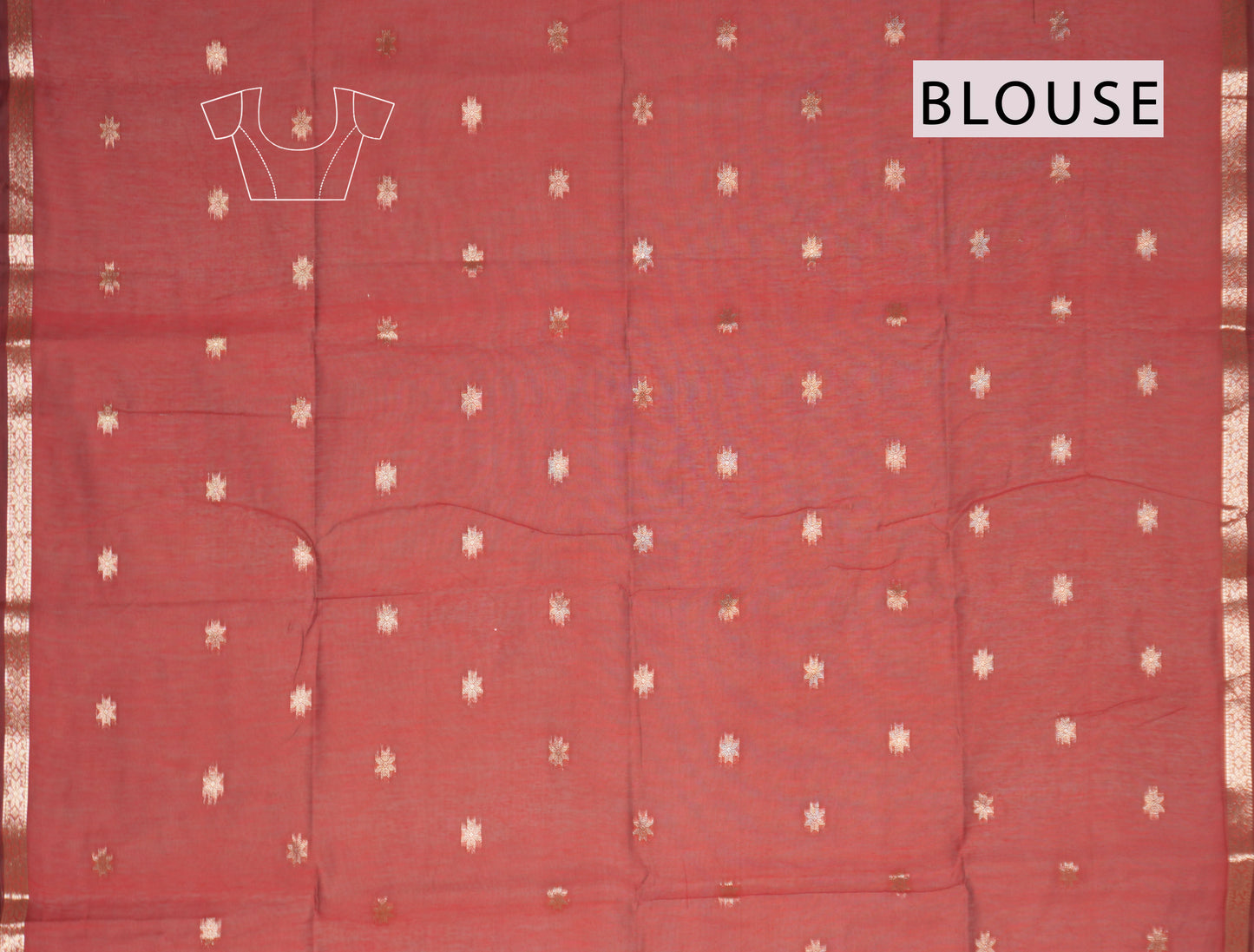 Violet Semi Maheswari Cotton Sampada Puspa Butta Contrast Pallu Saree