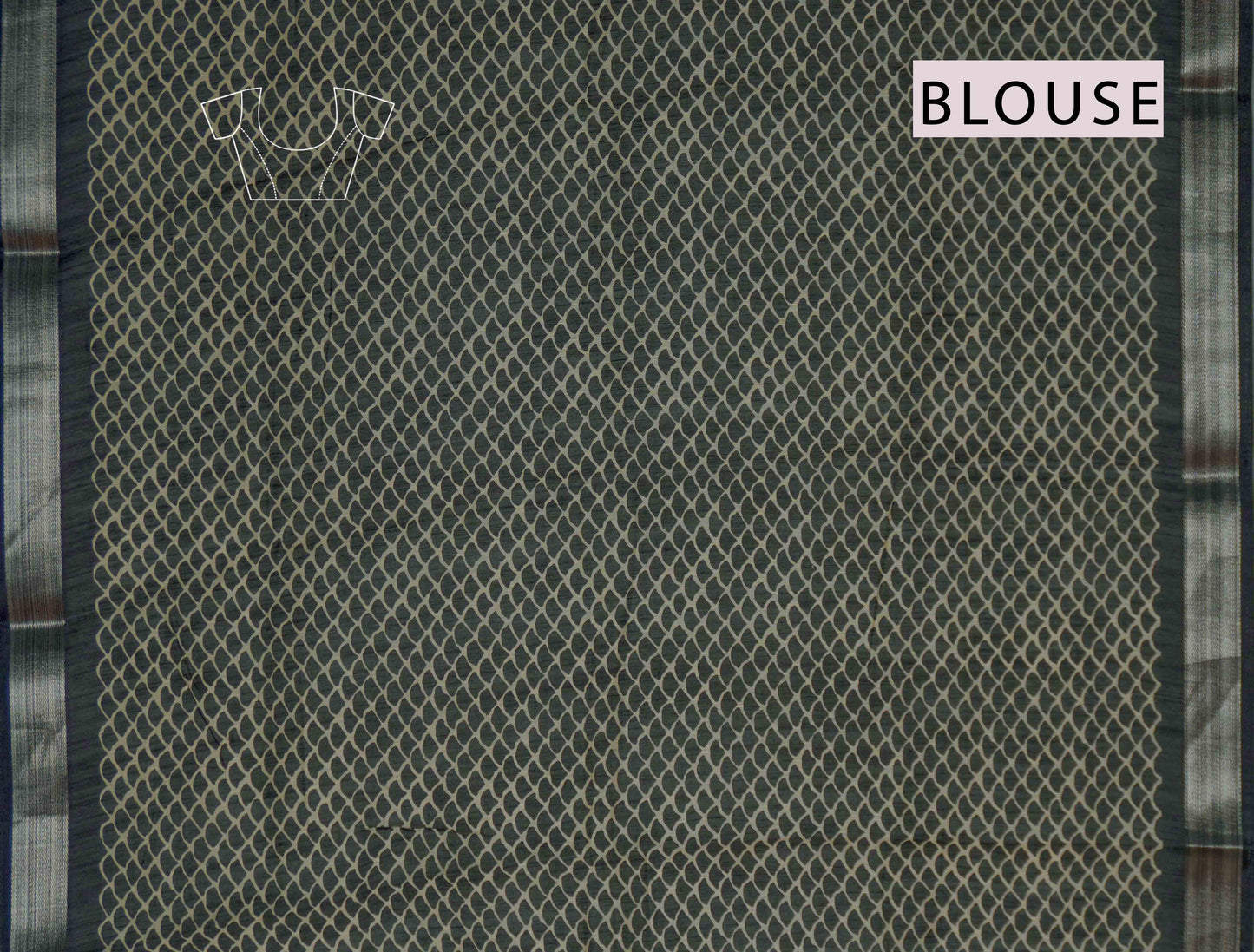 Black - Off White Printed Cotton Modern Art Floral Rings Jute Finish Saree