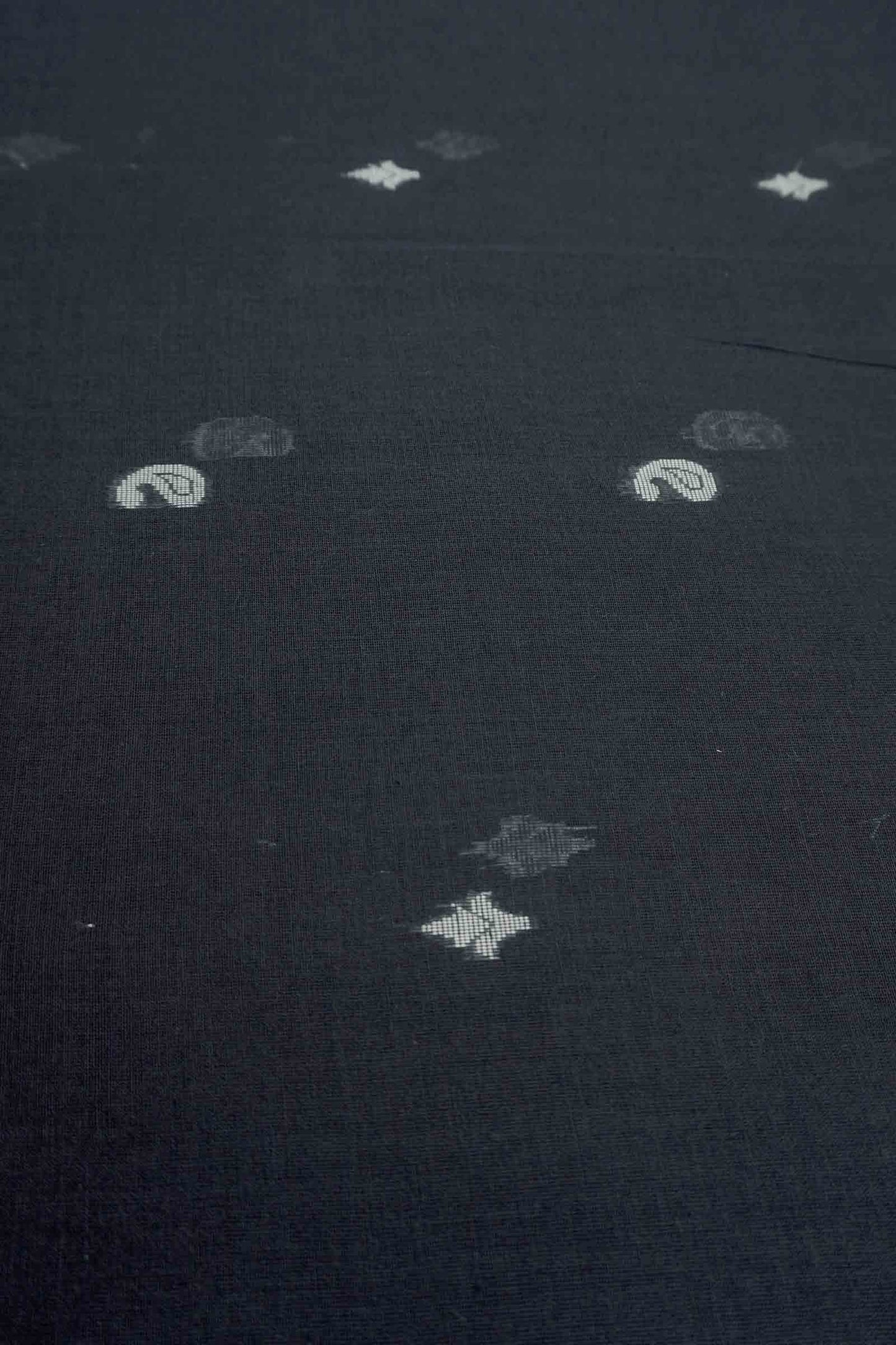 Black Soft Bengal Cotton Mini Cocoa Butta Block Zari Pallu Saree