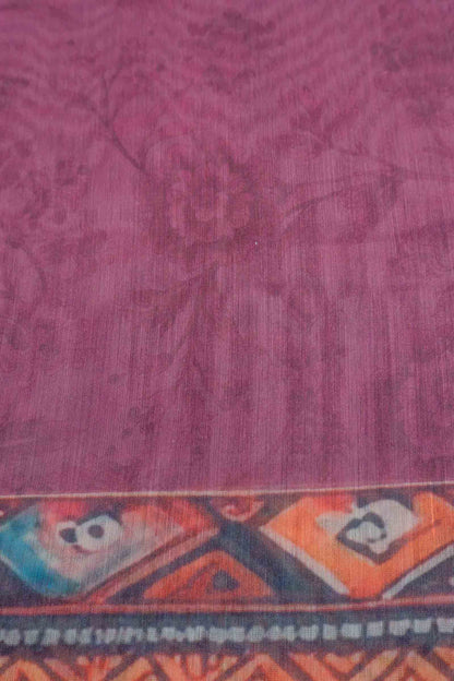 Deep Pink Semi Chanderi Lil Sparrows Pallu Saree
