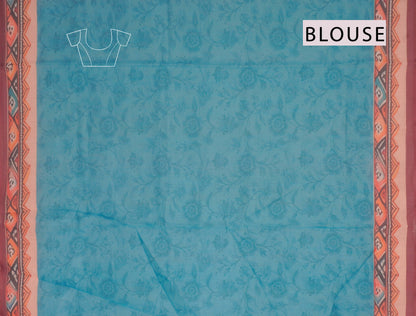 Deep Pink Semi Chanderi Lil Sparrows Pallu Saree