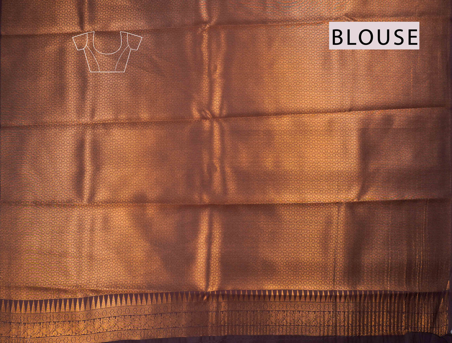 Brown Semi Soft Silk Mini Checks Peacock Butta Zari Border  Saree