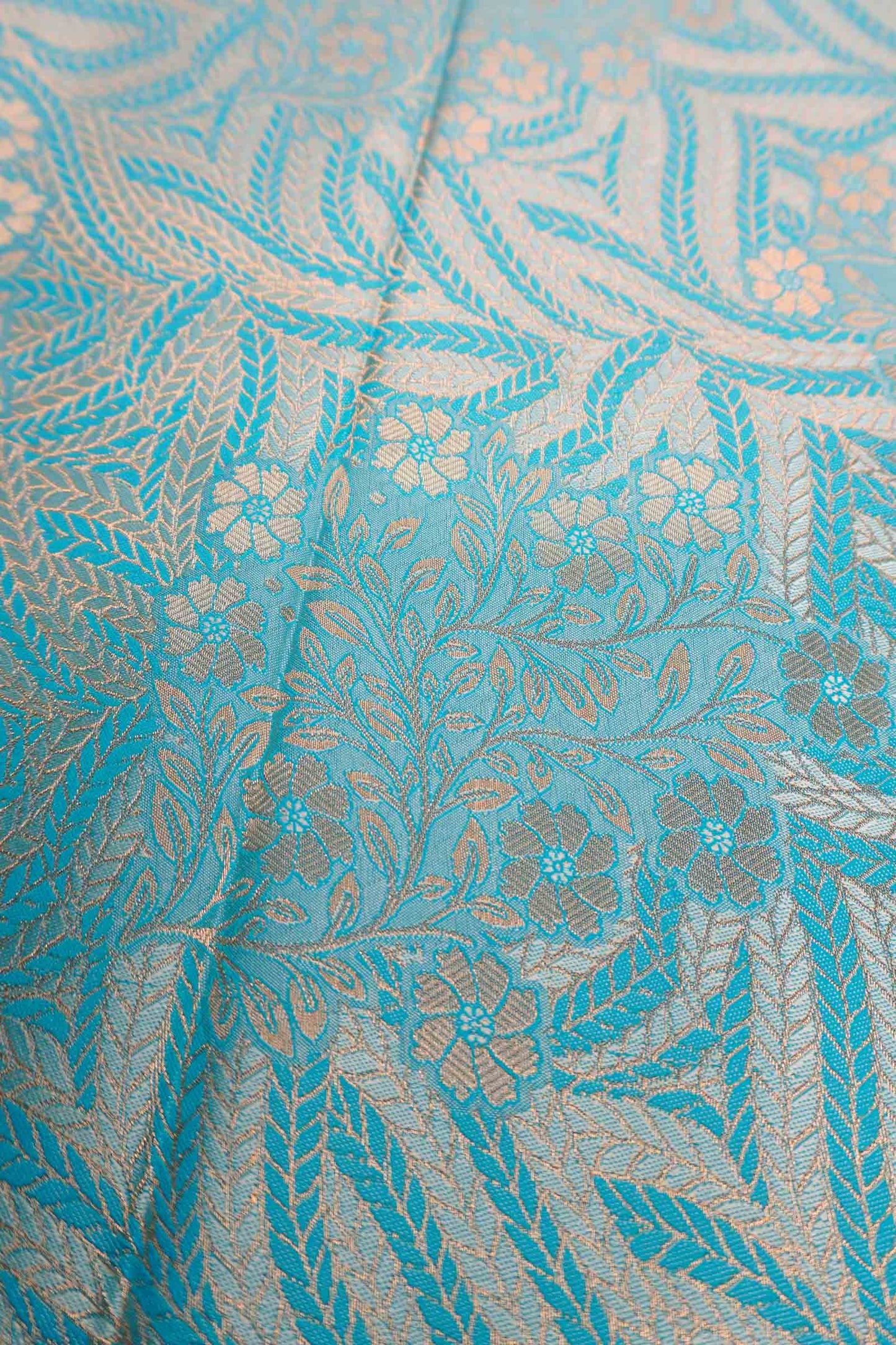 Sky Blue Semi Silk Rich Jacquard Zari Border Pallu Saree