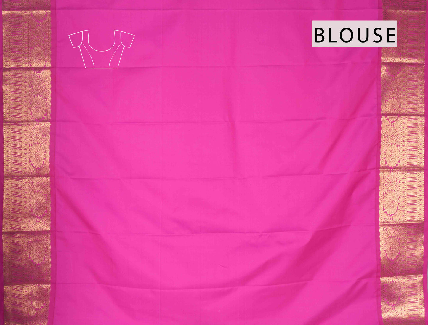 Baby Pink Semi Silk Floral Vines Zari Contrast Pallu Saree