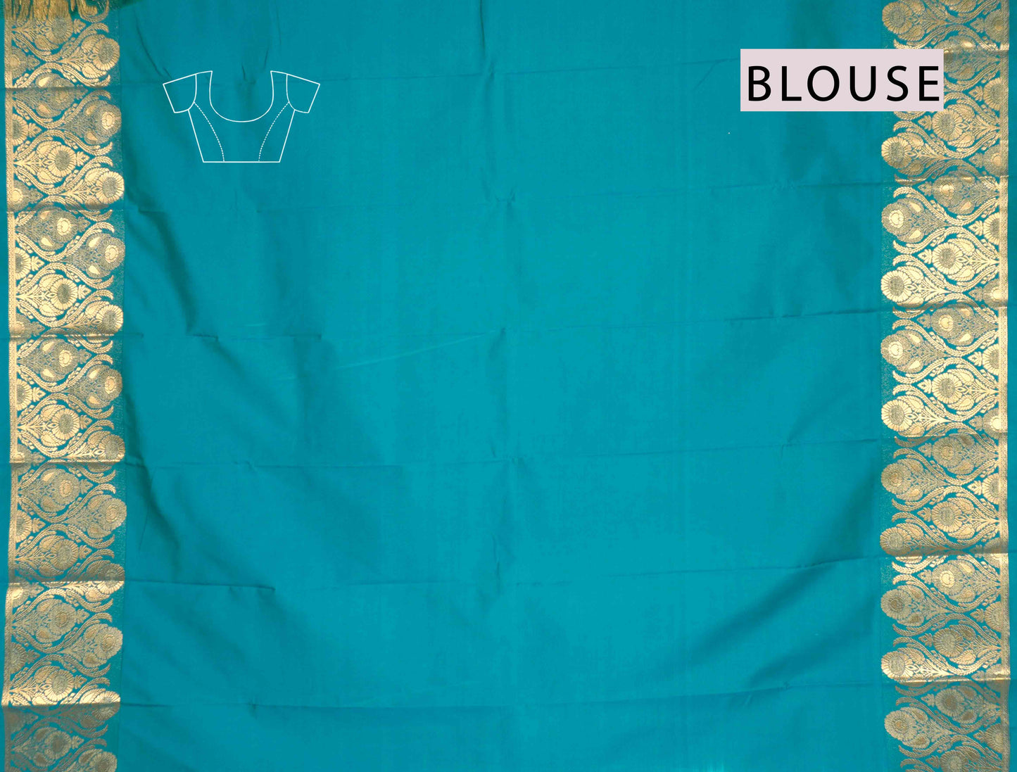 Sky Blue Semi Silk Rich Jacquard Zari Border Pallu Saree