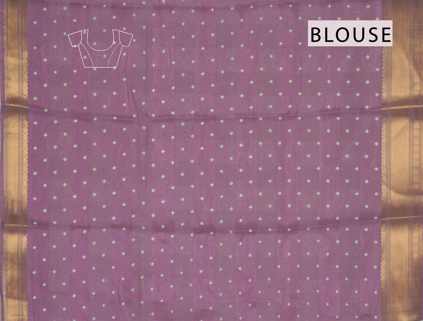 Plum Purple Self Checks Bandhini Style Prints Fancy Cotton Saree