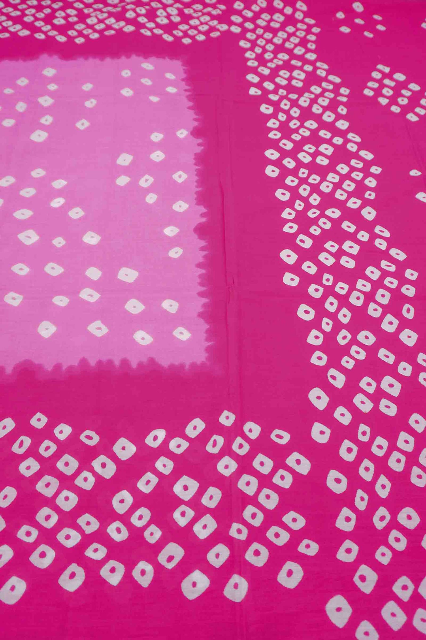 Pink on Pink Shibori Printed Jaipur Cotton Saree